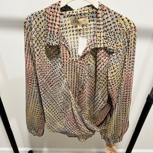 Polka-Dot Delight V-Neck Blouse - Picture 1 of 9